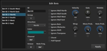 Screenshot Transition - Edit Bots panel