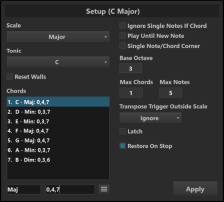 Screenshot Transition - Setup panel