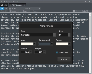 Screenshot VSTNotepad